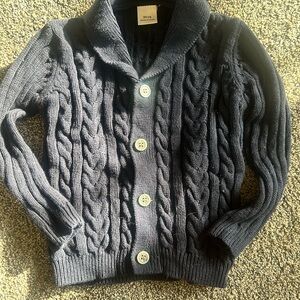 Kids Dark Gray Cable Knit Sweater